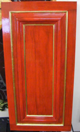 Woodgrain panel, gilded frame, specialist decorating UK
