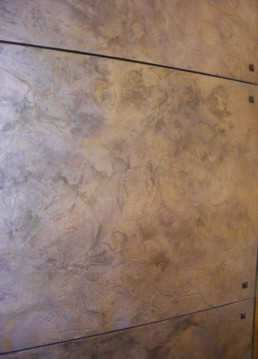 Metal wall panels, aged metal, distressed metal wall panels.