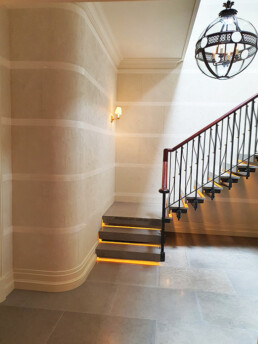 A venetian plaster contract that we carried out on the walls of a private residence.