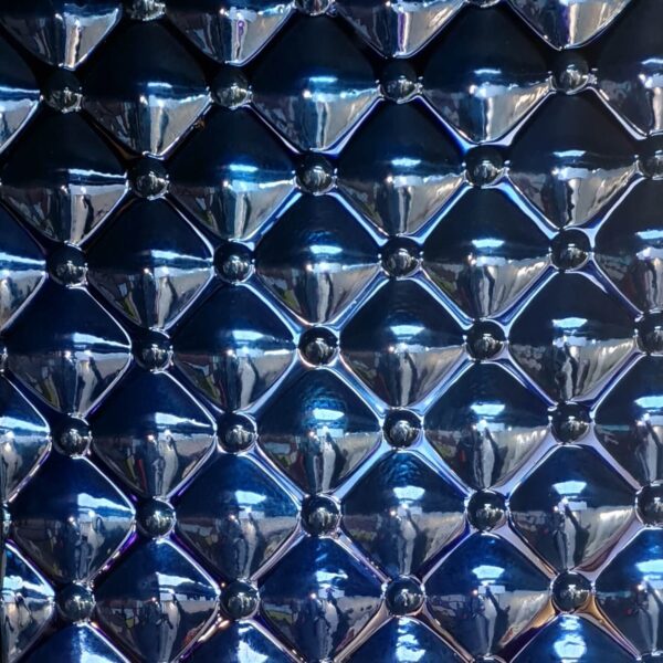 Blue Antique Mirror Cushion Pattern Wall Panel