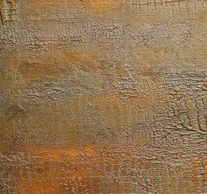 Bronze and Brass Snakeskin Venetian Plaster Wall Finish