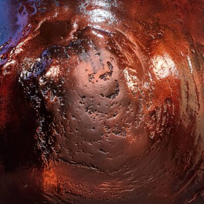 Bronze and Copper Swirl Mirror Stone Finish Wall Panel