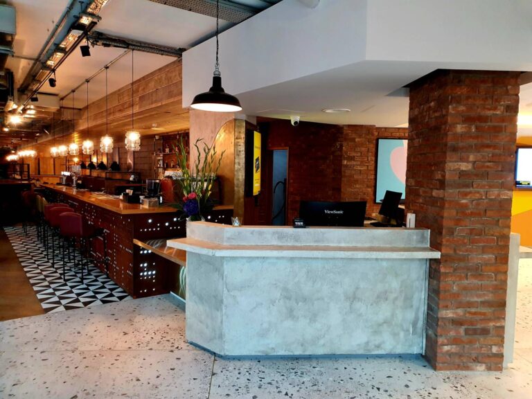 Concrete Effect And Liquid Metal Column To Maldron Hotel
