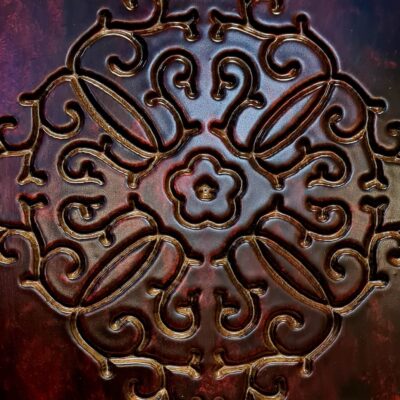 Copper Patina on Intricate Wall Panel