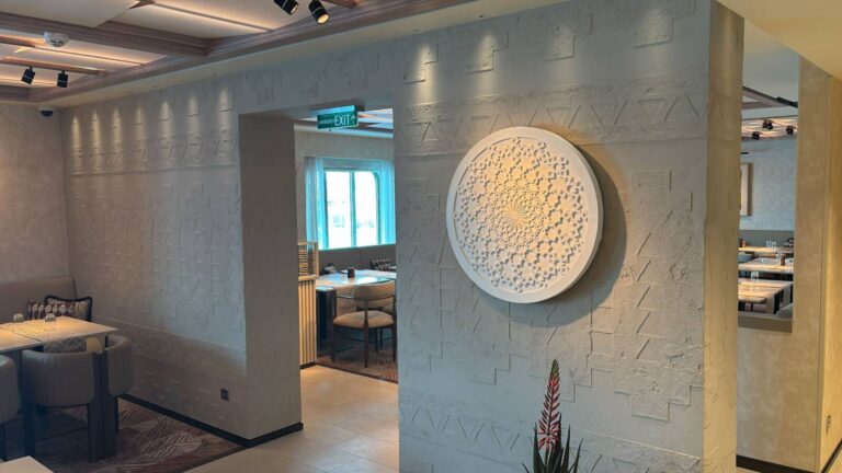 Embossed Venetian Plaster Walls Onboard The Aroya Cruise Ship