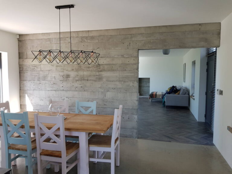 Shuttered Concrete Venetian Plaster Walls In Private Residence