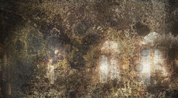AM7 Luxury Distressed Gold Antique Mirror Glass