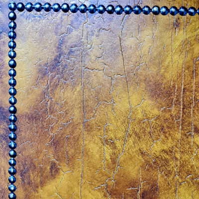 Vintage Yellow Leather Effect Polished Plaster Feature Wall (No.29)