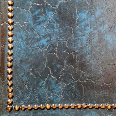 Vintage Blue Leather Effect Polished Plaster (No.30)