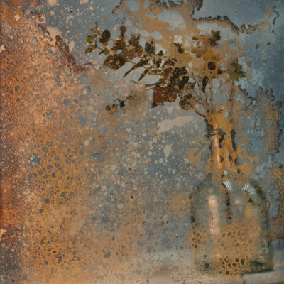 33 Gold Foxed and Distressed Vintage Mirror