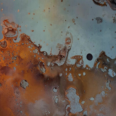 61 Hand Silvered Bronze Patina Mirror