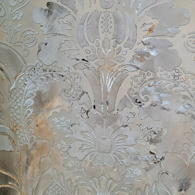 Old Stencilled Plaster Wall Finish