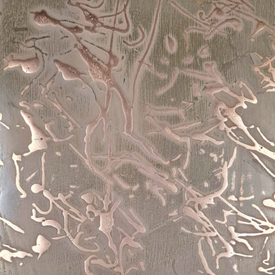 Copper textured liquid metal decorative finish
